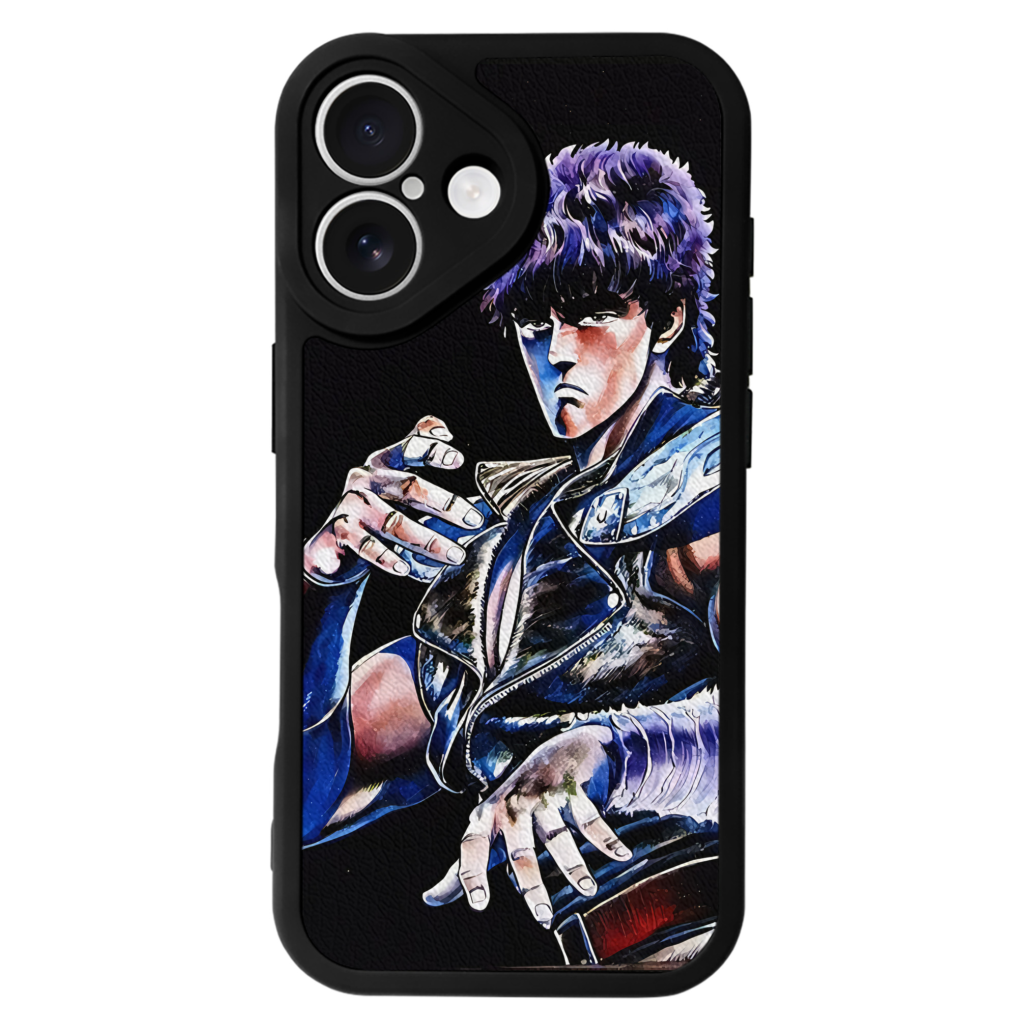 （画像用） 北斗の拳 Fist of the North Star 【iPhone 16シリーズ対応】シリコンスマホケース（レザー調） 材質：シリコン